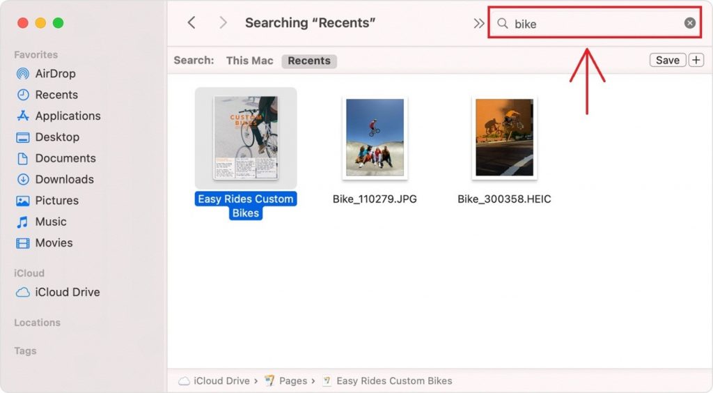 Find Large Files on Mac With Finder