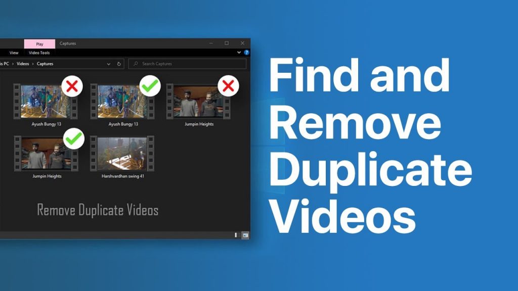 delete duplicate videos manually