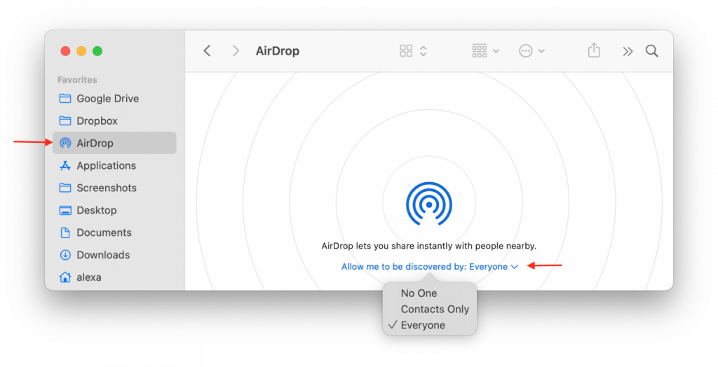 Transfer photos from iPhone to Mac using AirDrop