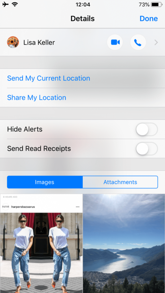 save photos from text messages on an iPhone